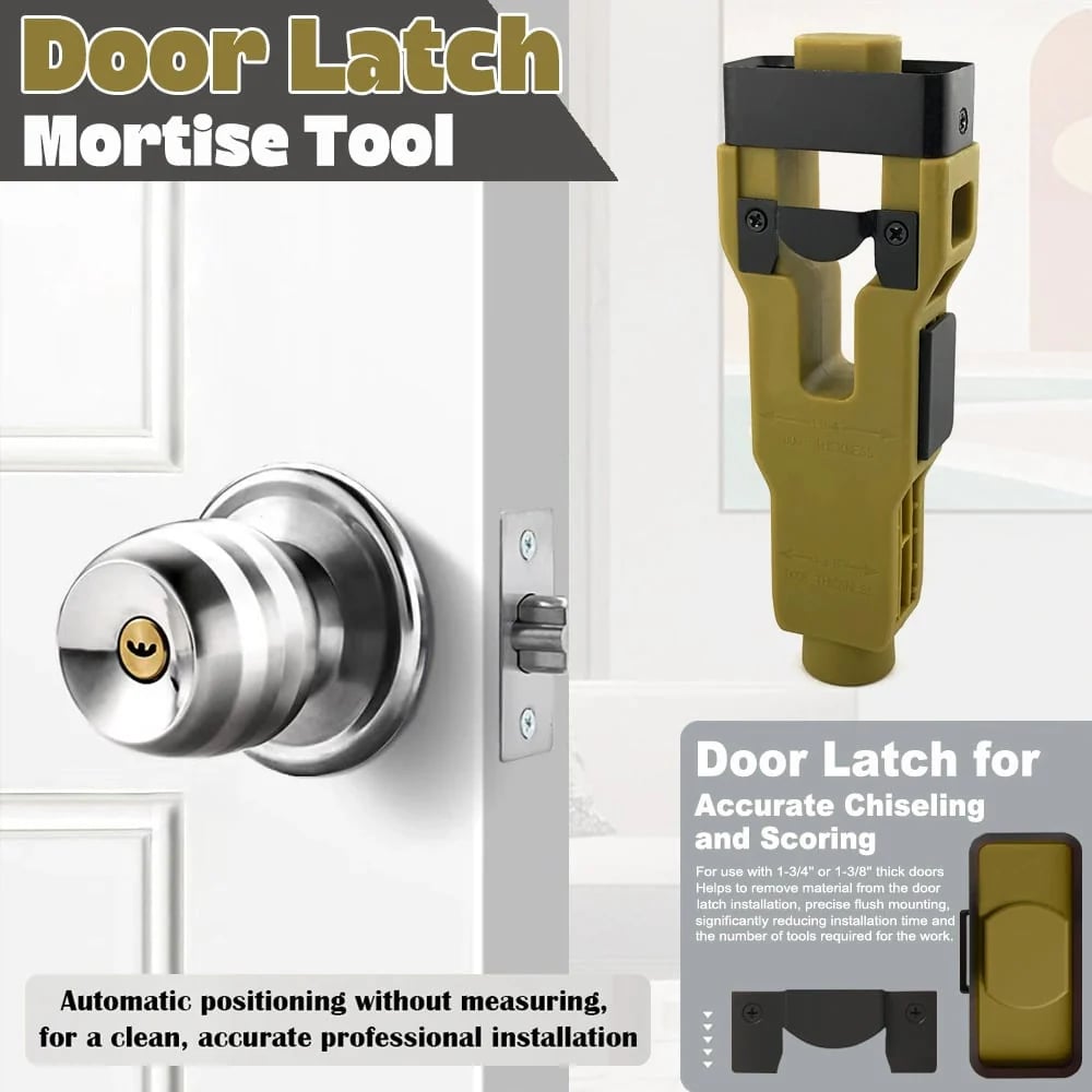✨⚡HOT SALE 49% OFF - 🛠️Door Latch Mortise Tool For Use With 1-3/4" or 1-3/8" Thick Door
