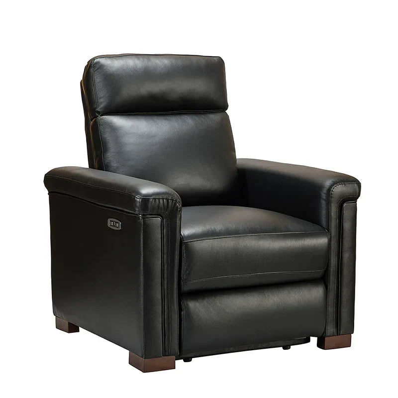 Lea 36.02" Wide Genuine Leather Power Recliner