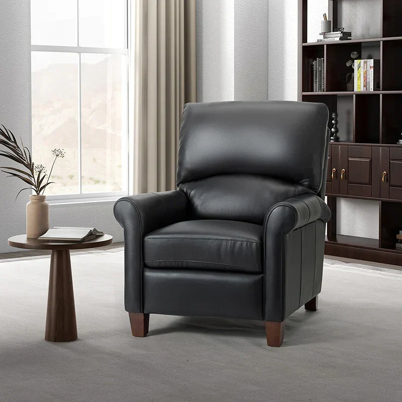 Eliana 33.07" Wide Genuine Leather Manual Recliner