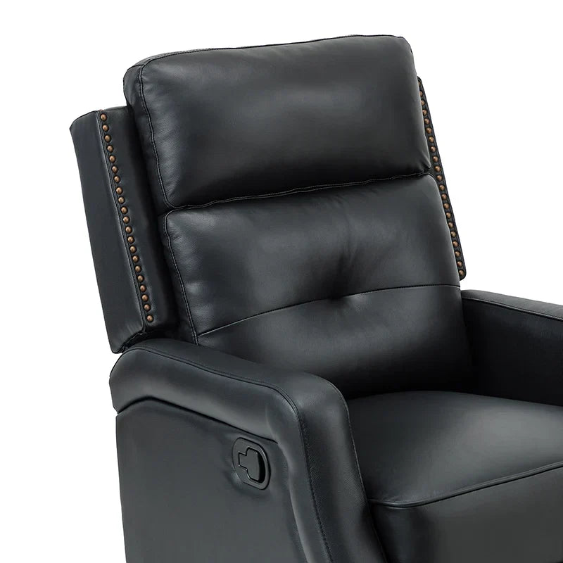 Benito 28.74" Wide Genuine Leather Swivel Rocker Recliner