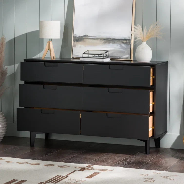 Yarber Groove 6 Drawer Double Dresser