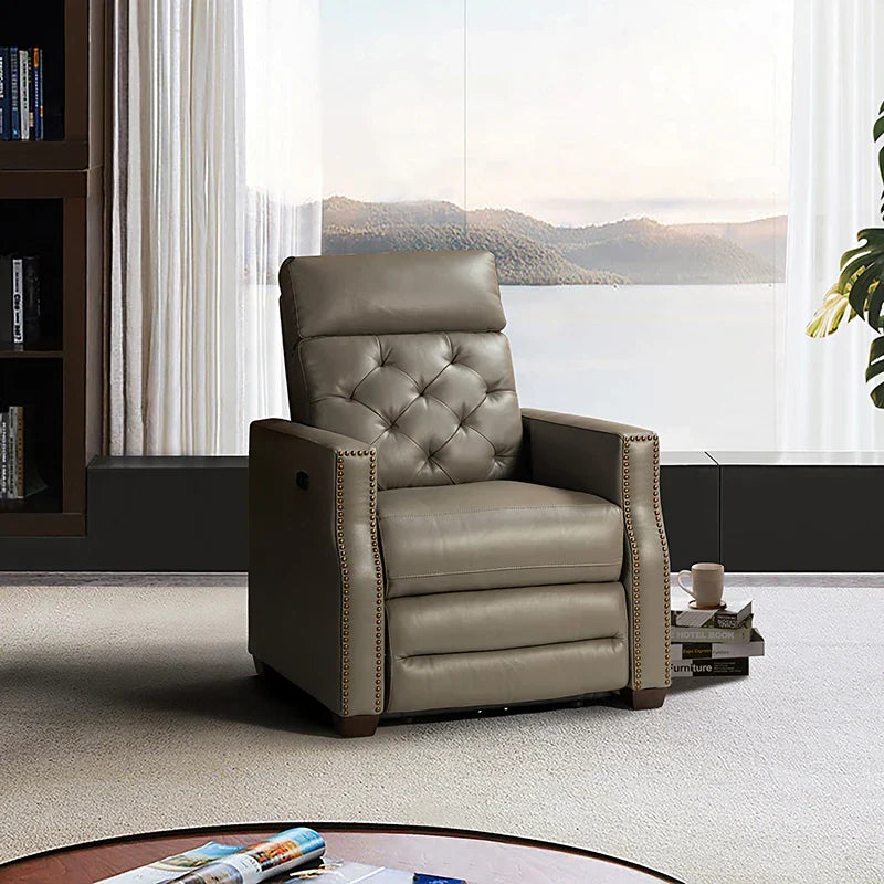 Carlota 31.5" Wide Genuine Leather Power Recliner