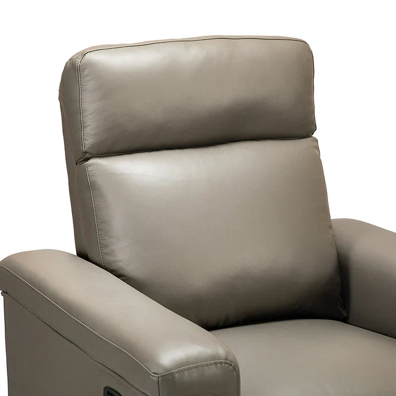 Lea 36.02" Wide Genuine Leather Power Recliner