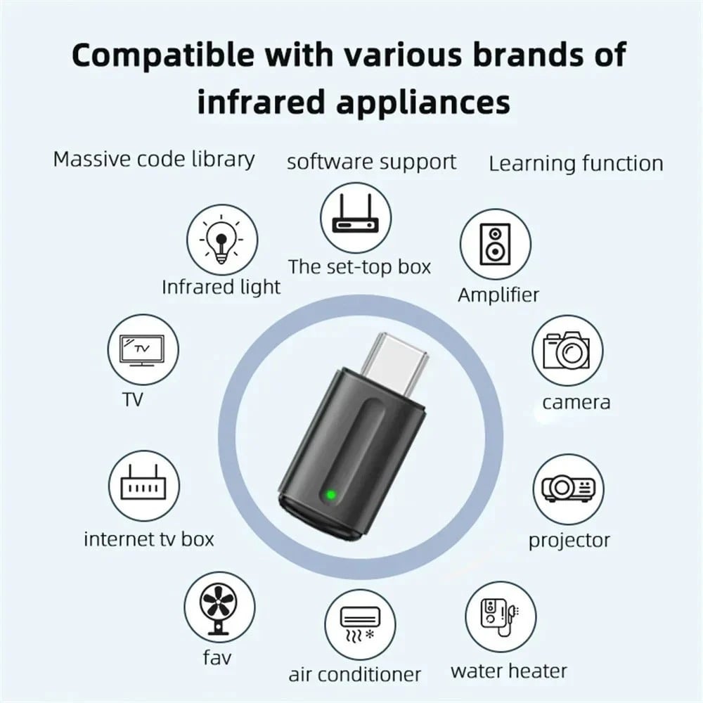 Mini Universal Phone IR Transmitter | All-in-One Smartphone Infrared Remote Blaster 📱📡