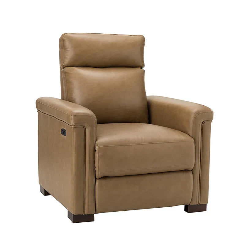 Lea 36.02" Wide Genuine Leather Power Recliner