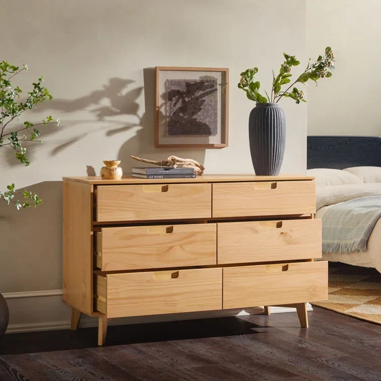 Yarber Groove 6 Drawer Double Dresser