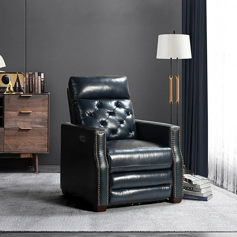 Carlota 31.5" Wide Genuine Leather Power Recliner