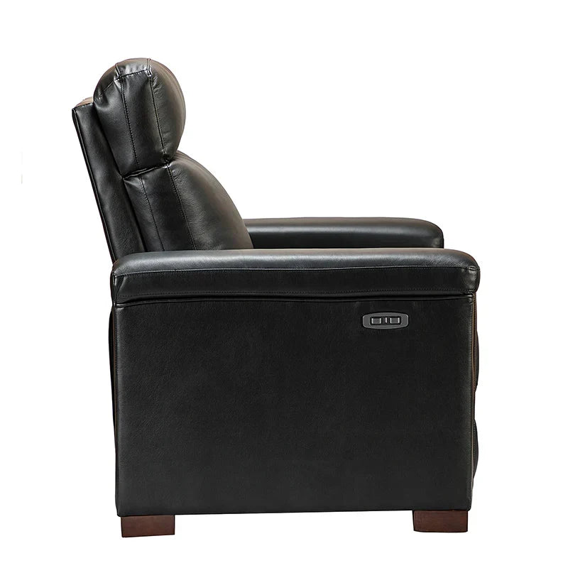 Lea 36.02" Wide Genuine Leather Power Recliner