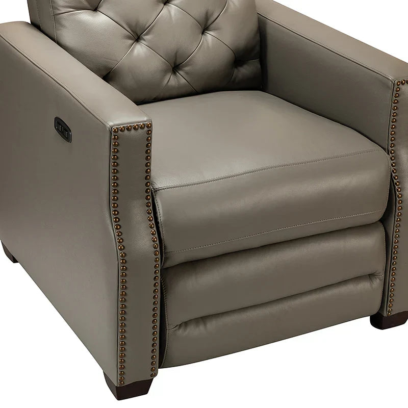 Carlota 31.5" Wide Genuine Leather Power Recliner