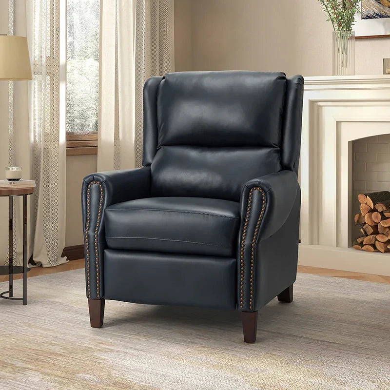 Rosaura 32.68" Wide Genuine Leather Manual Recliner