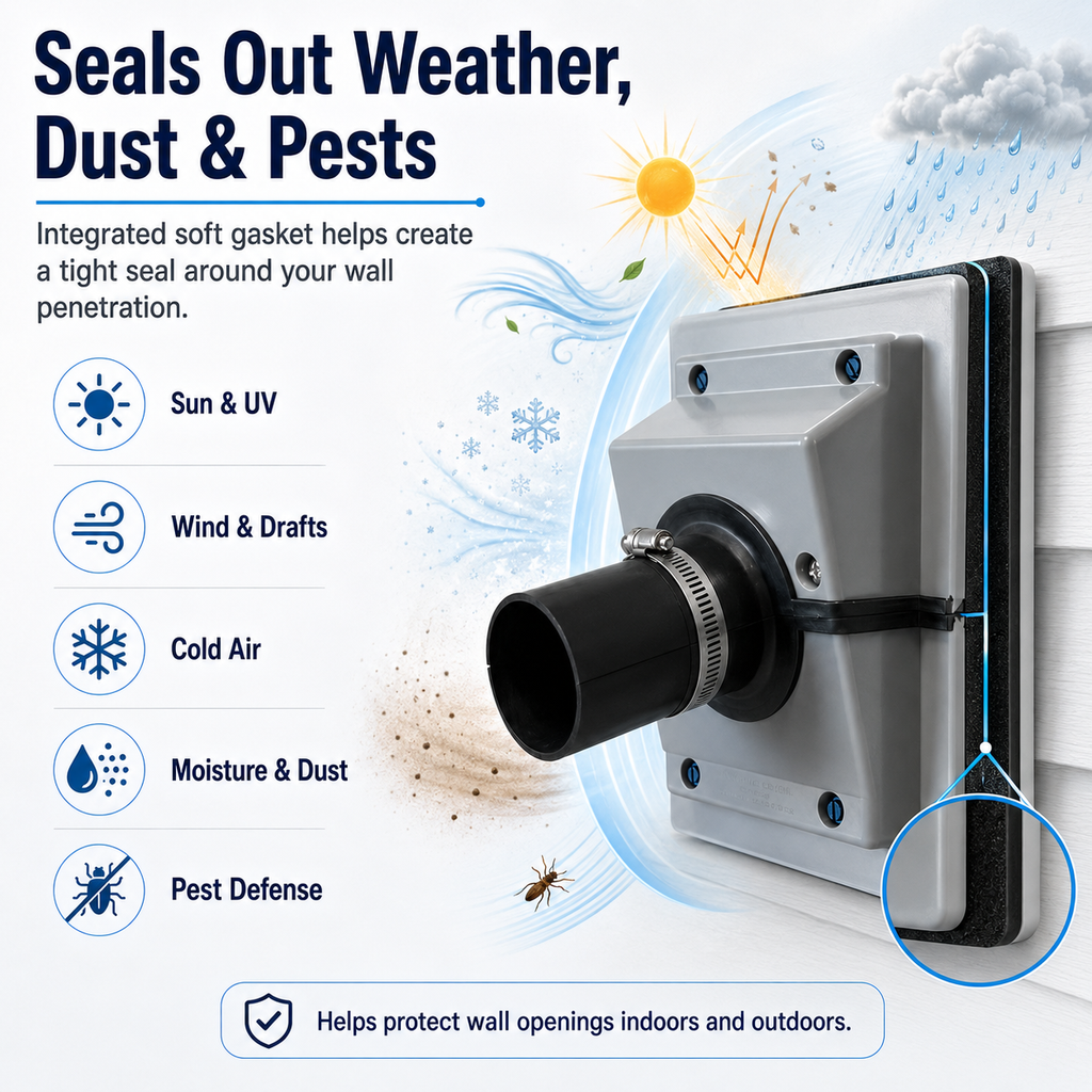 HVAC Wall Penetration & Line-Set Cover Kit – Retrofit Finish Solution