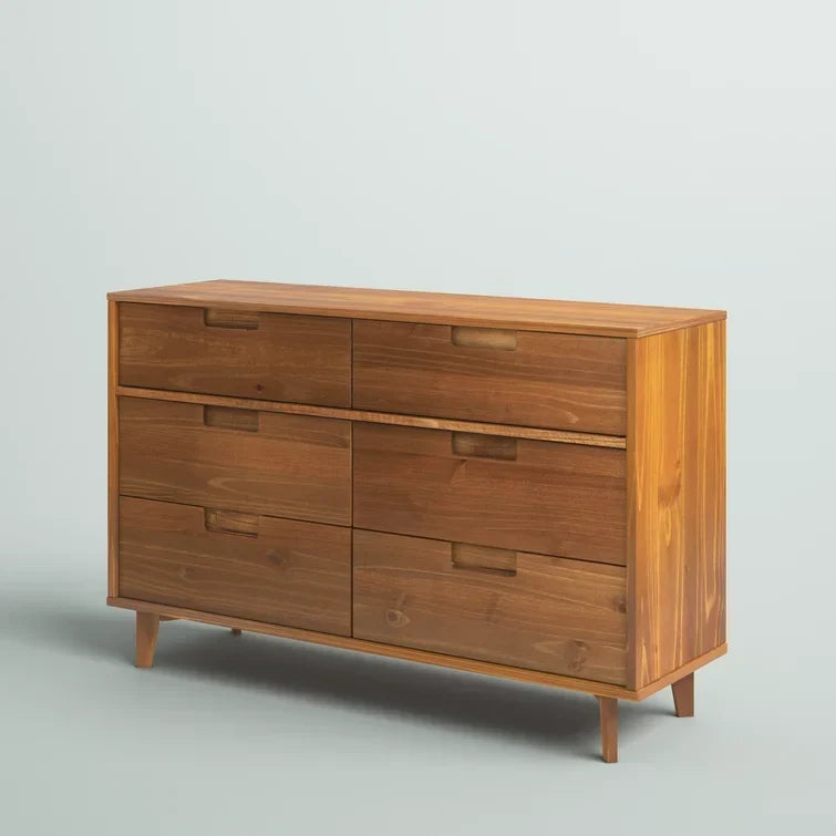 Yarber Groove 6 Drawer Double Dresser