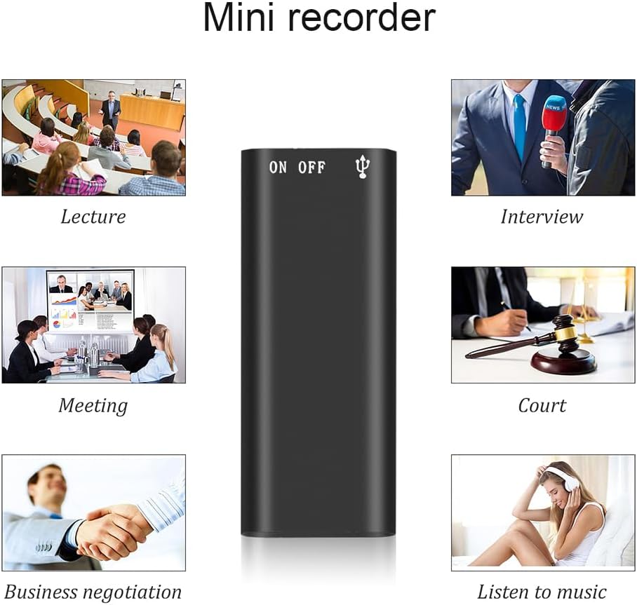 Secret Hidden Voice Recorder – Voice Activated, Smart Noise Reduction, Auto File Save