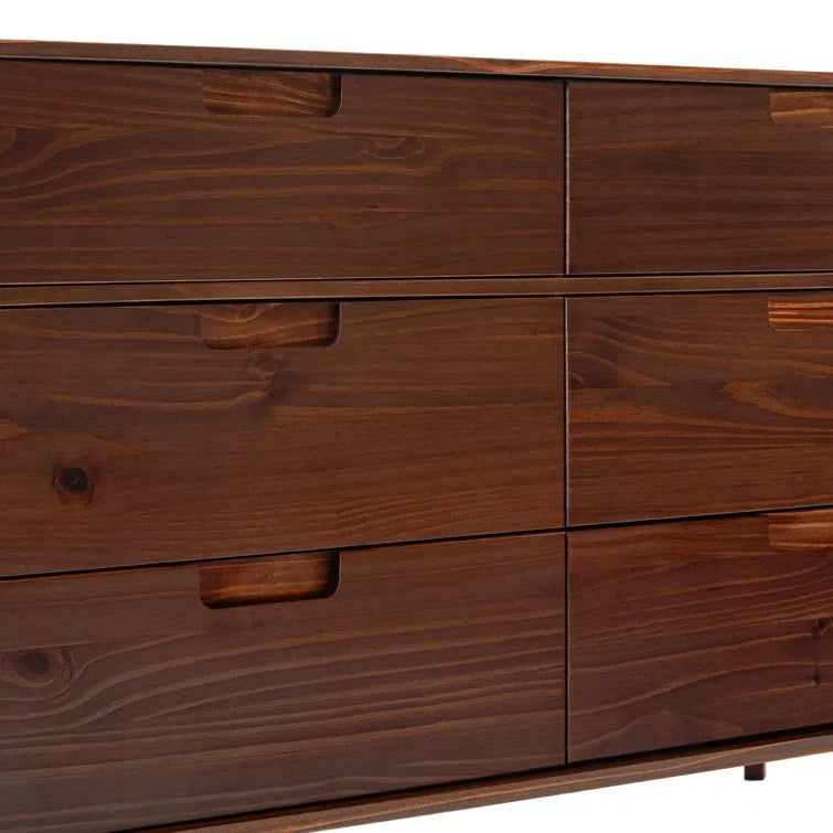 Yarber Groove 6 Drawer Double Dresser