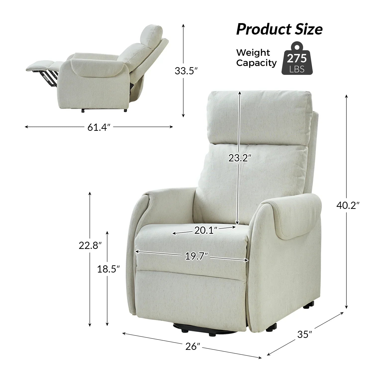 Justo Power Wired Controller Recliner