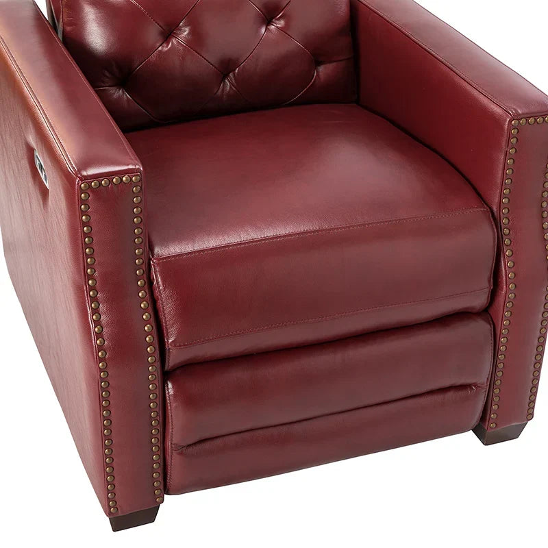 Carlota 31.5" Wide Genuine Leather Power Recliner