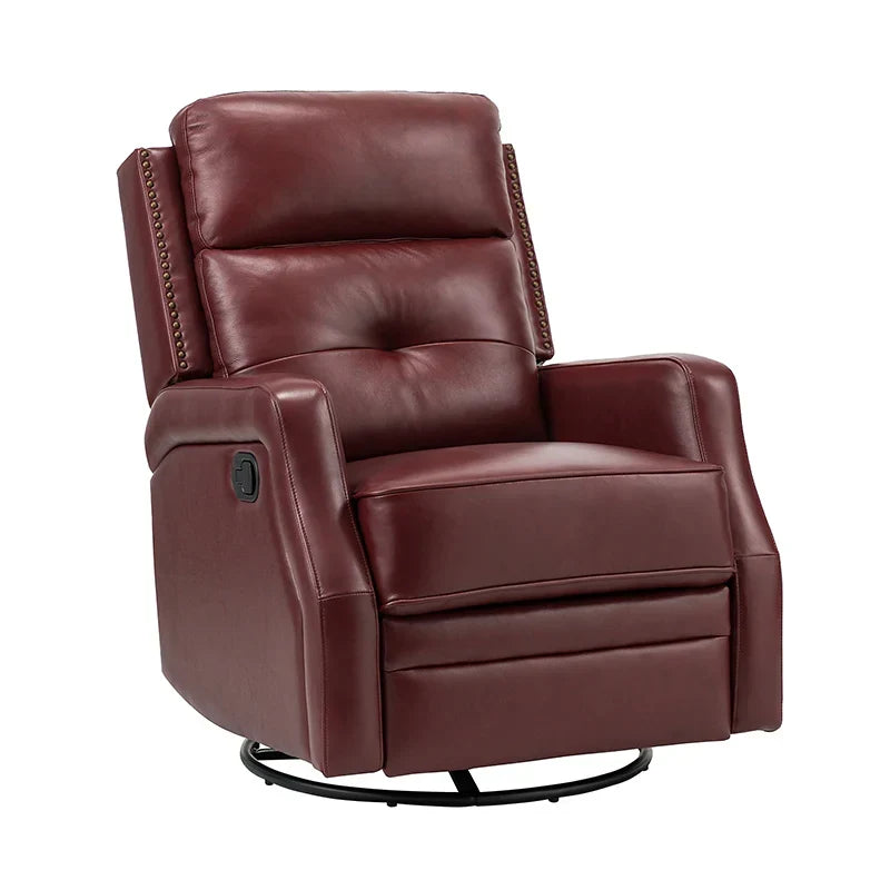 Benito 28.74" Wide Genuine Leather Swivel Rocker Recliner