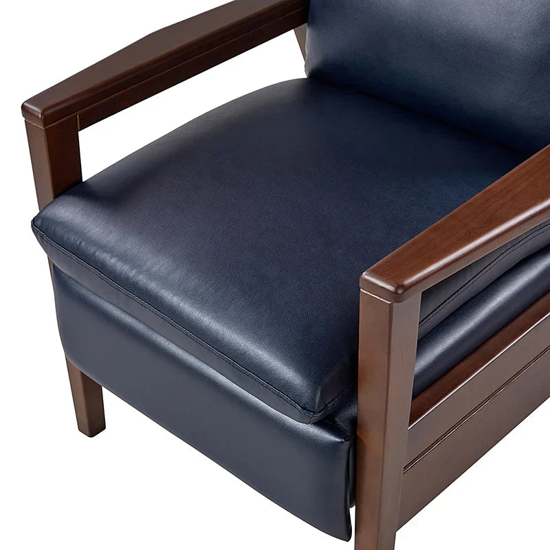Rainer Timeless Elegance Faux Leather Solid Wood Recliner