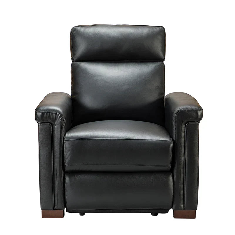 Lea 36.02" Wide Genuine Leather Power Recliner