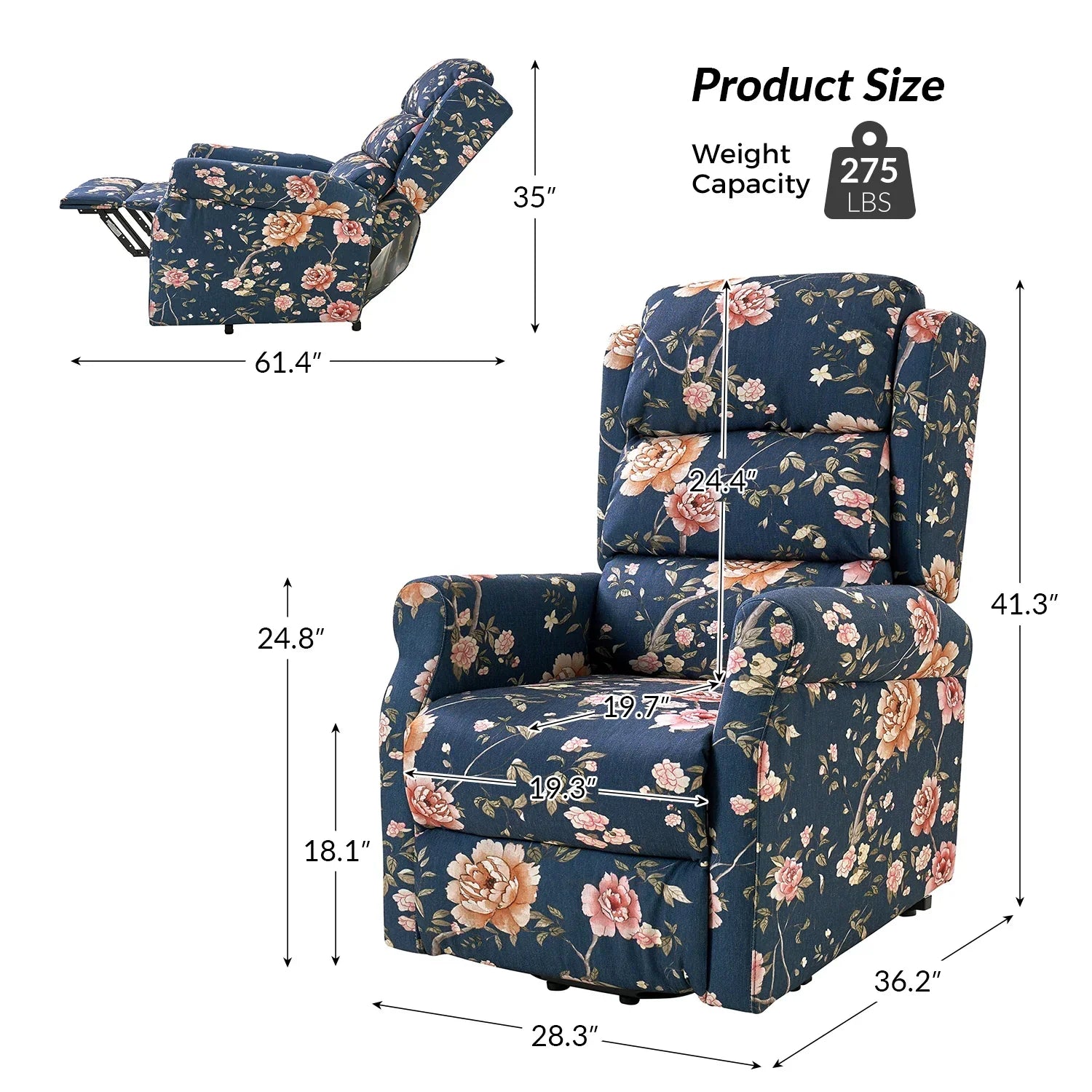 Pablo Upholstered Lift-Assist Power Recliner with Comfort and Convenience