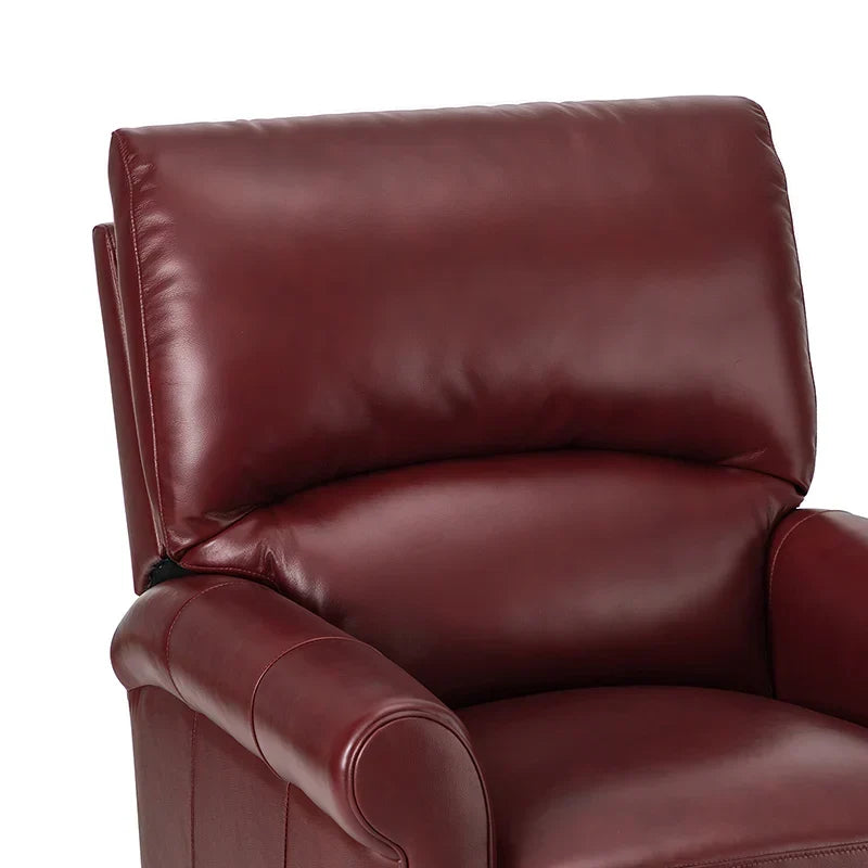 Eliana 33.07" Wide Genuine Leather Manual Recliner