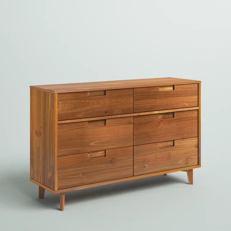 Yarber Groove 6 Drawer Double Dresser
