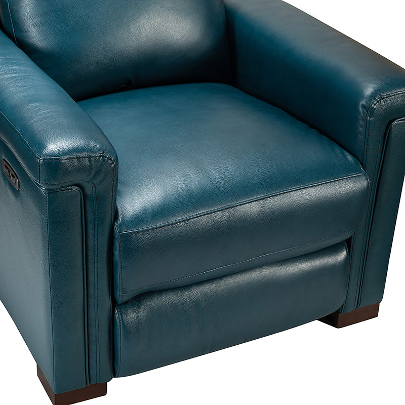 Lea 36.02" Wide Genuine Leather Power Recliner