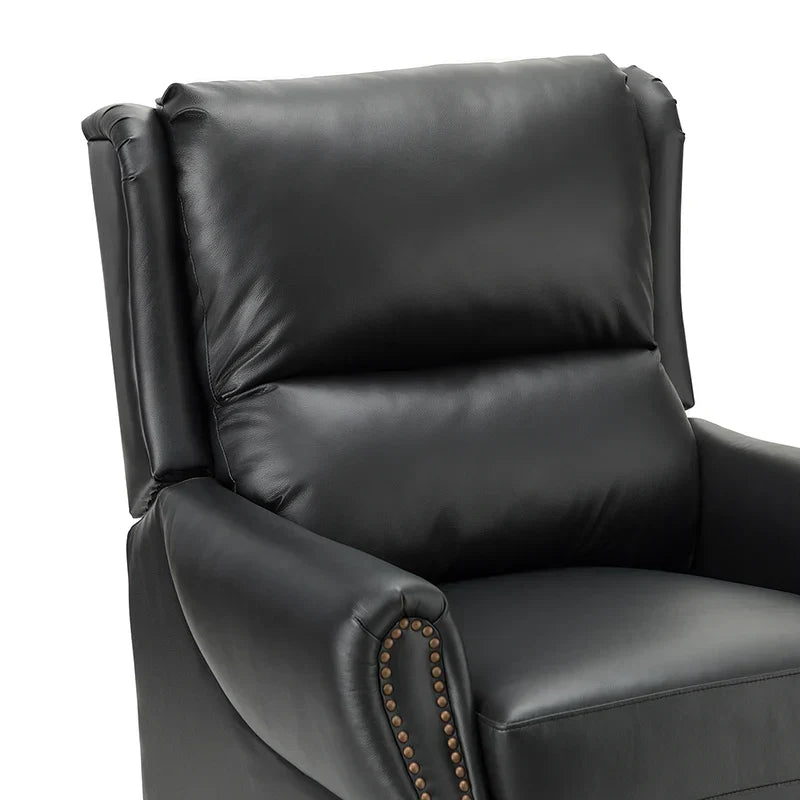 Rosaura 32.68" Wide Genuine Leather Manual Recliner