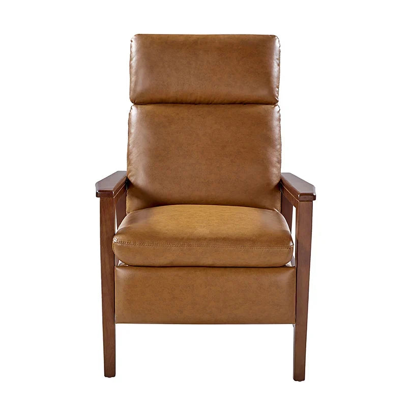 Rainer Timeless Elegance Faux Leather Solid Wood Recliner