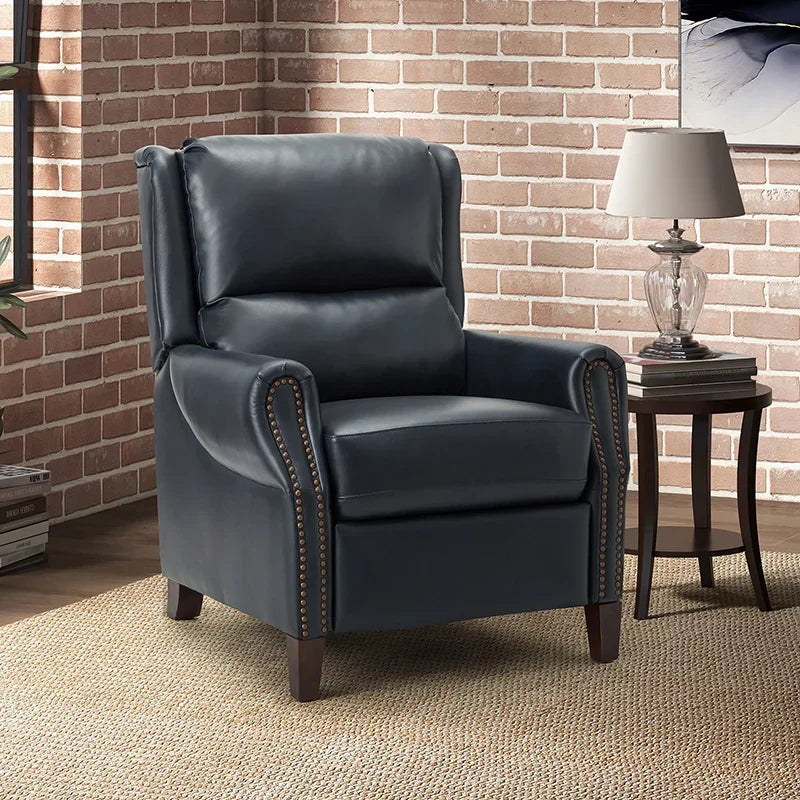 Rosaura 32.68" Wide Genuine Leather Manual Recliner