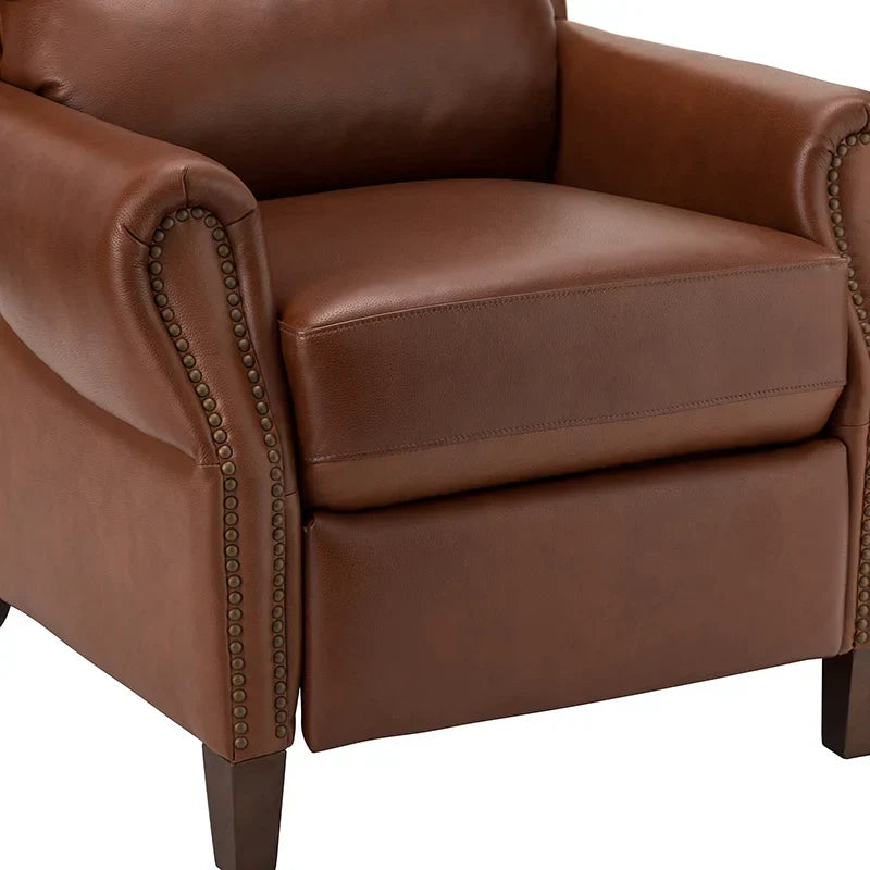 Rosaura 32.68" Wide Genuine Leather Manual Recliner