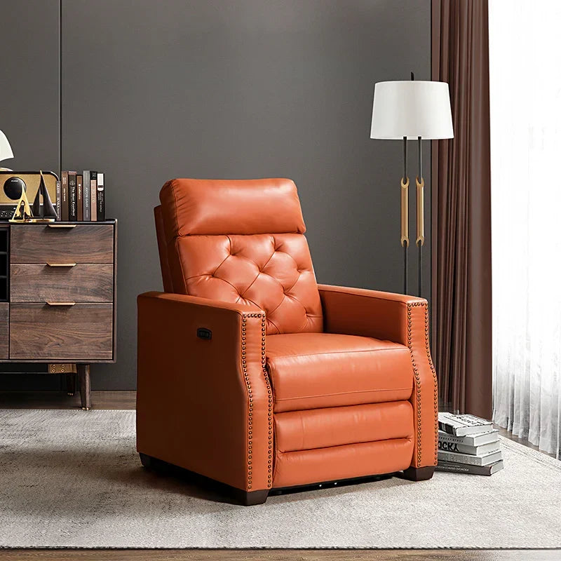 Carlota 31.5" Wide Genuine Leather Power Recliner