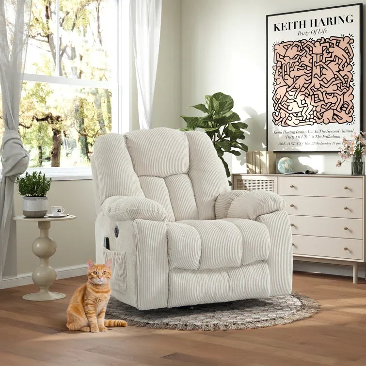 41'' Oversized Power Lift Chair - Heated Massage Electric Recliner with Super Soft Padding