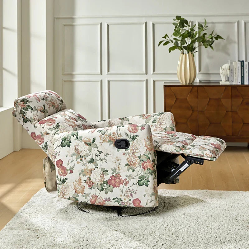 Jessie Mid-century Manual Swivel Recliner