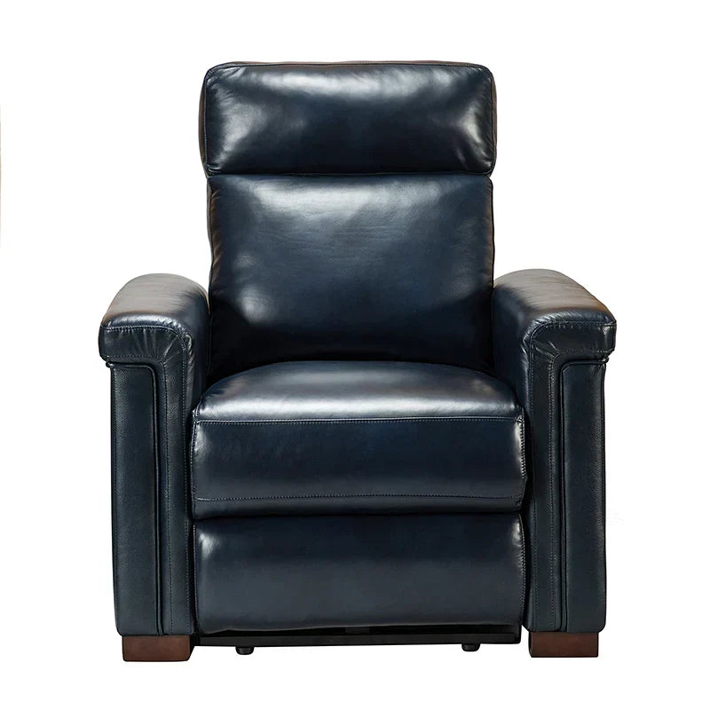 Lea 36.02" Wide Genuine Leather Power Recliner